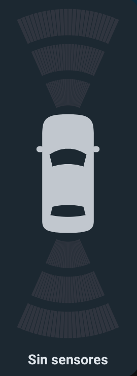 Reverse camera radar: proximity arcs around the car