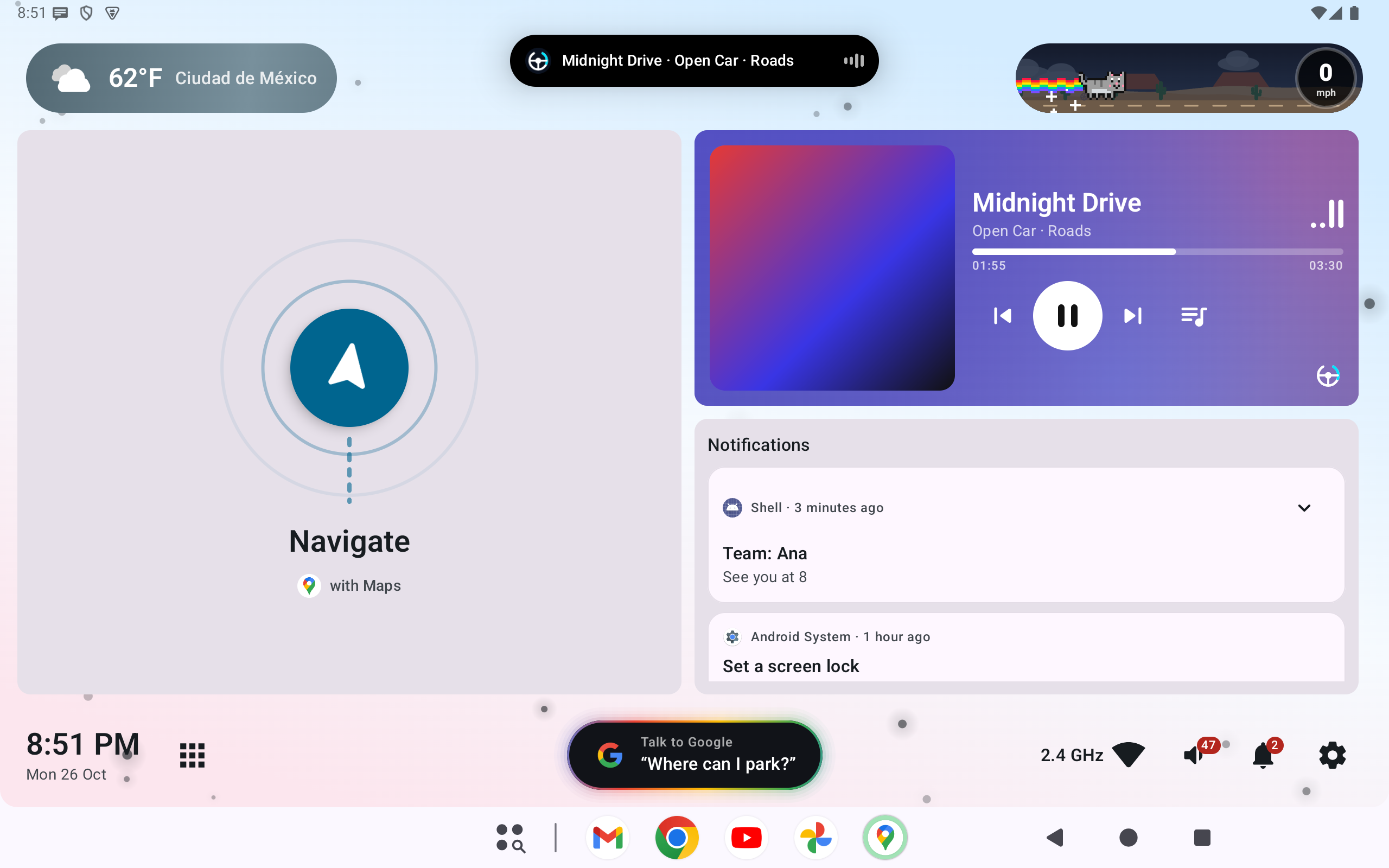 Animated gradient background